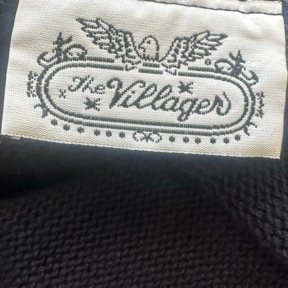 Vintage The Villager Navy Cardigan Sweater Fall Floral Knit Women’s Large - Picture 3 of 4